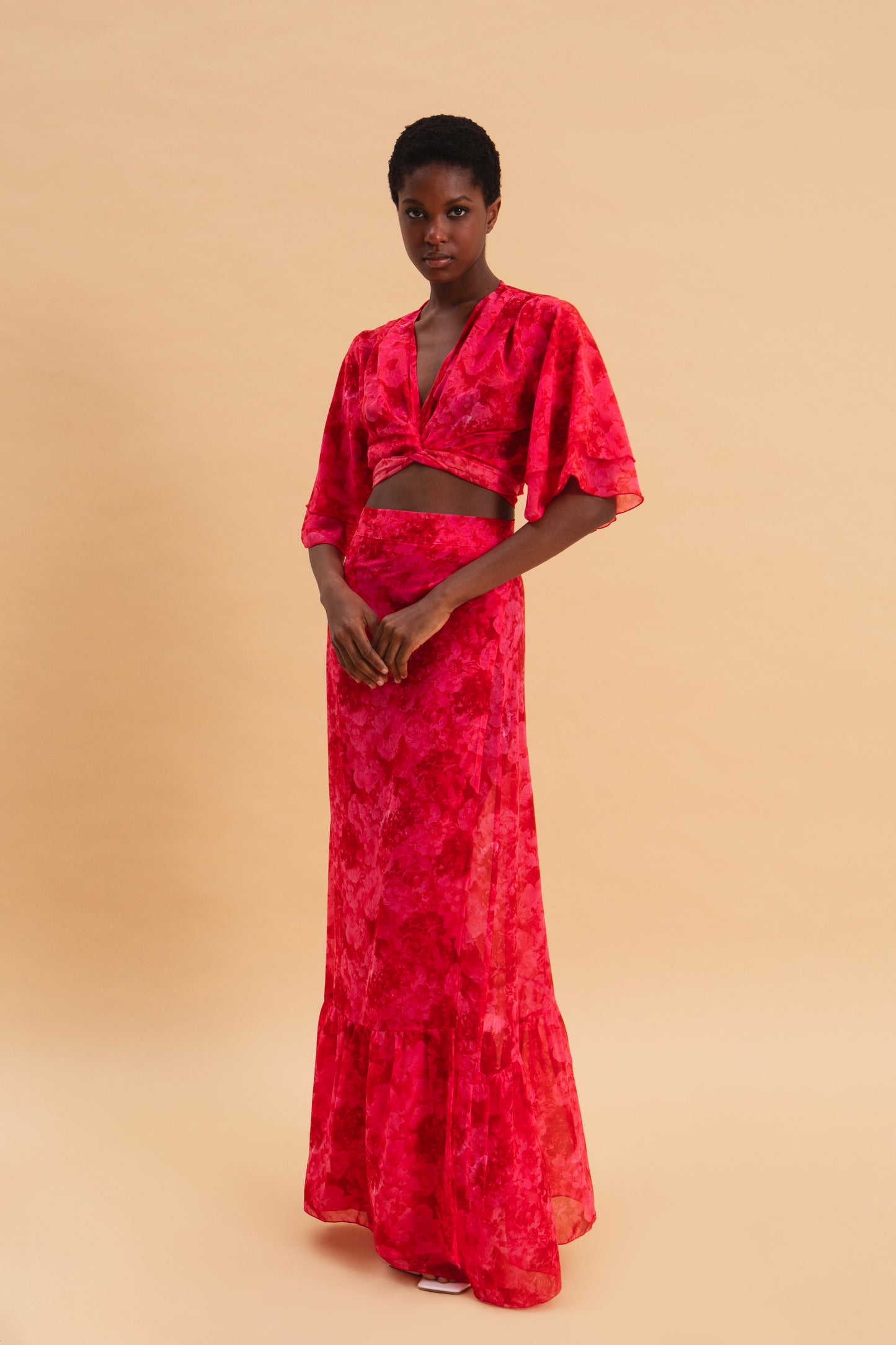 RUBY ROSE WRAP TOP
