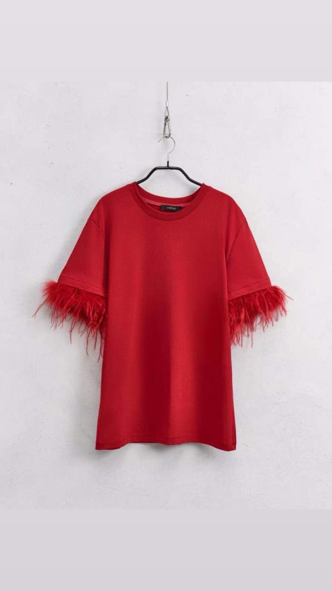 Lumina T-Shirt with feathers