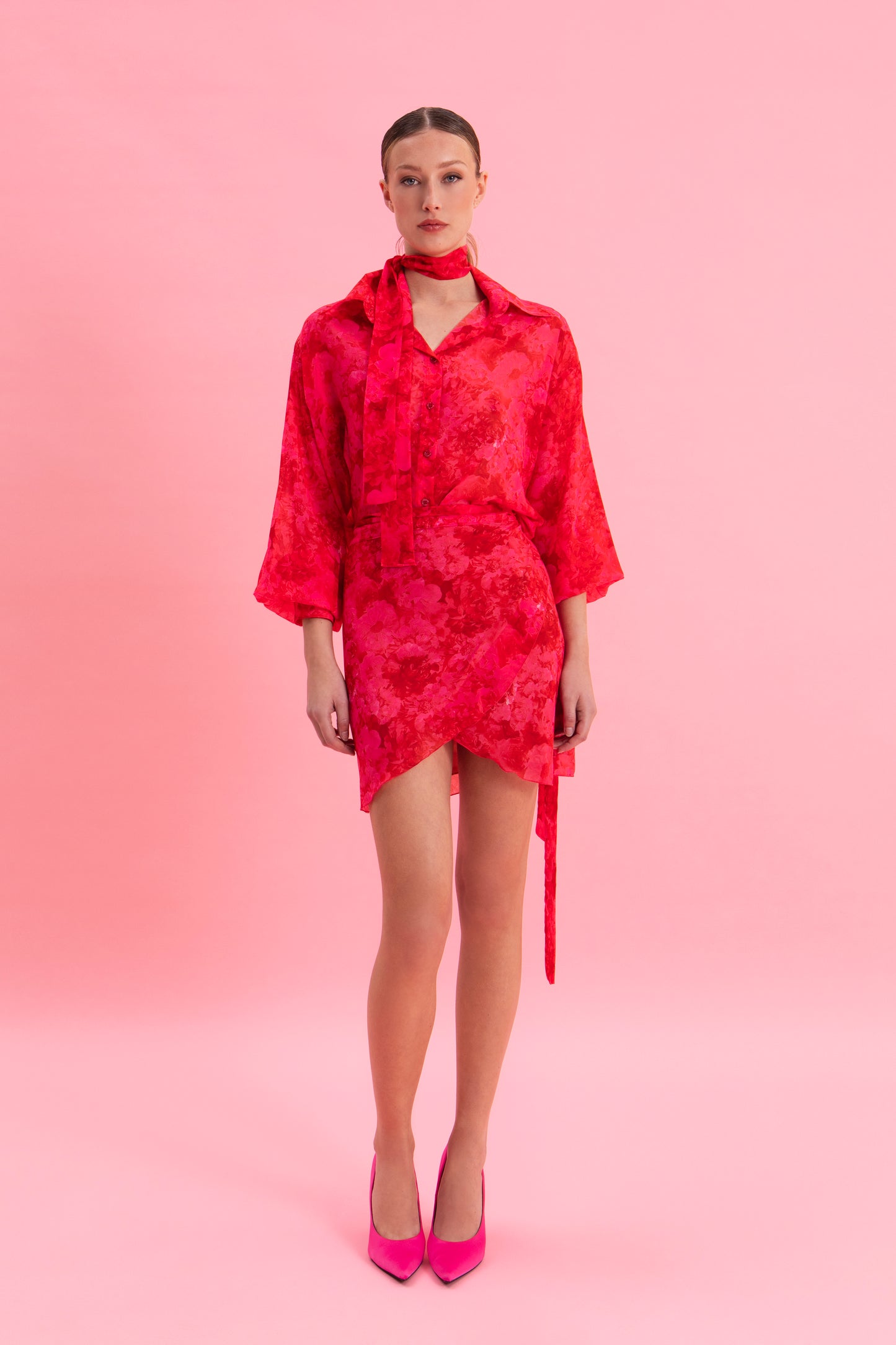 RUBY ROSE MINI WRAP SKIRT
