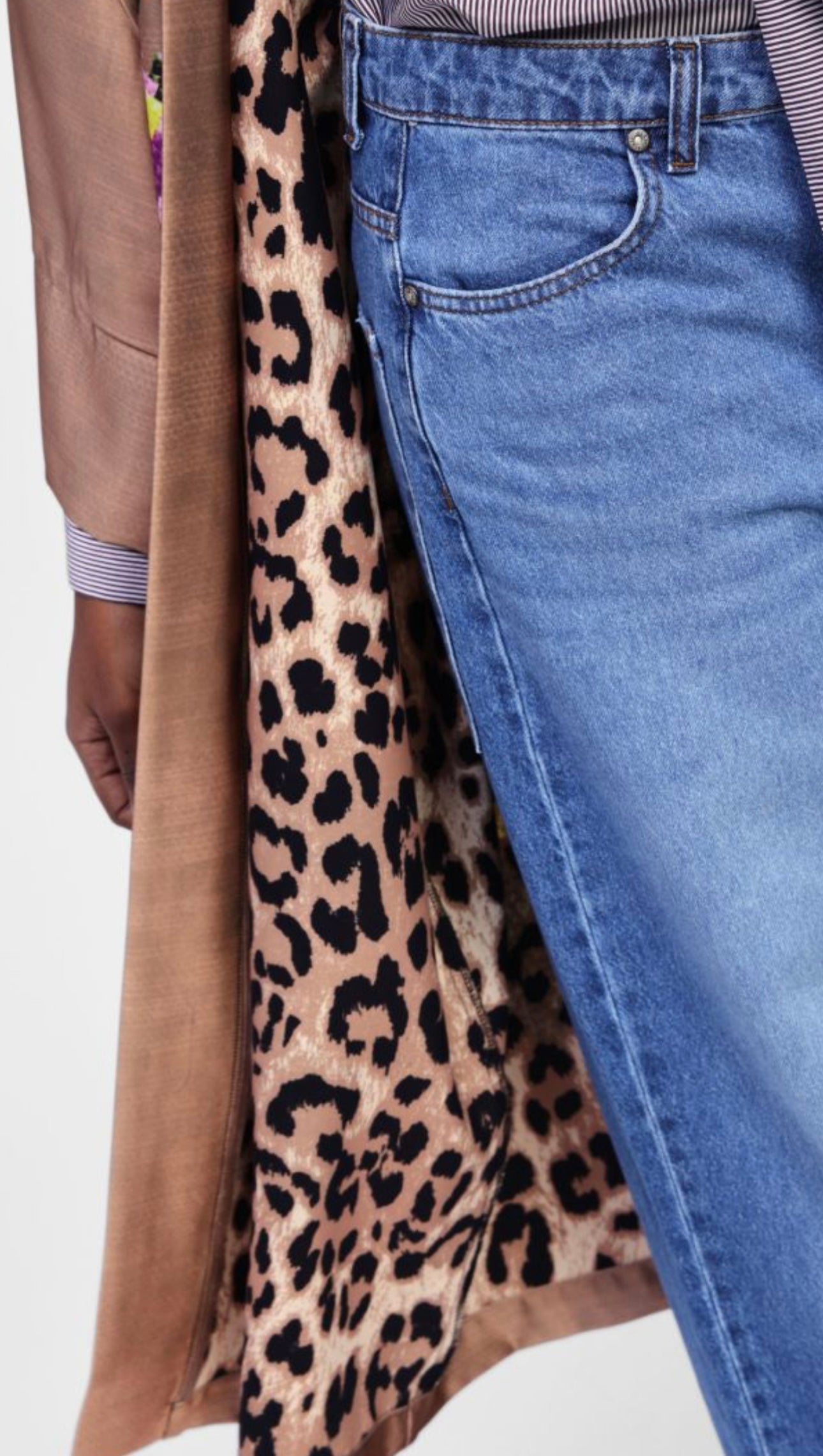 Printed Kimono coat without closure