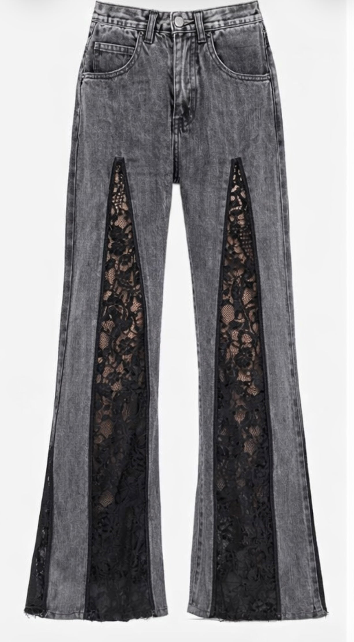 Jeans with lace details