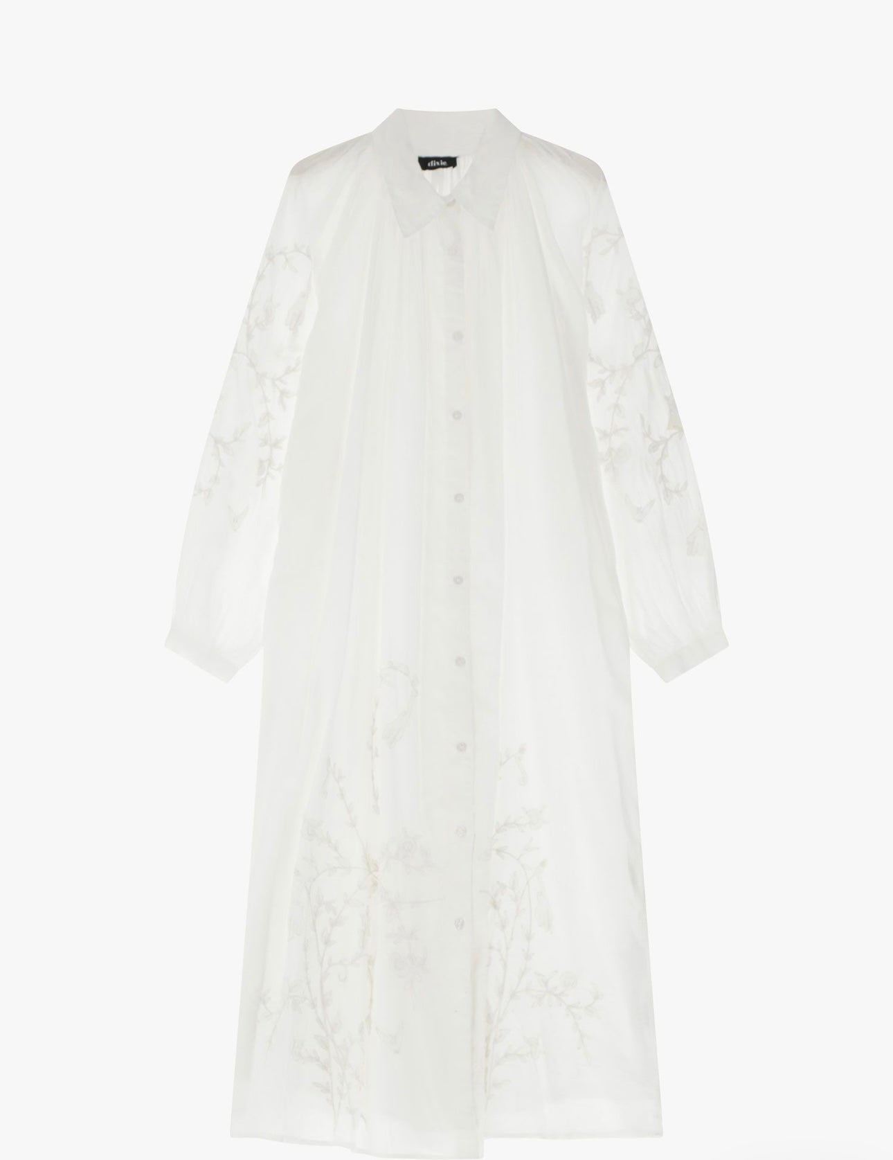 Shirt dress with long sleeves and collar