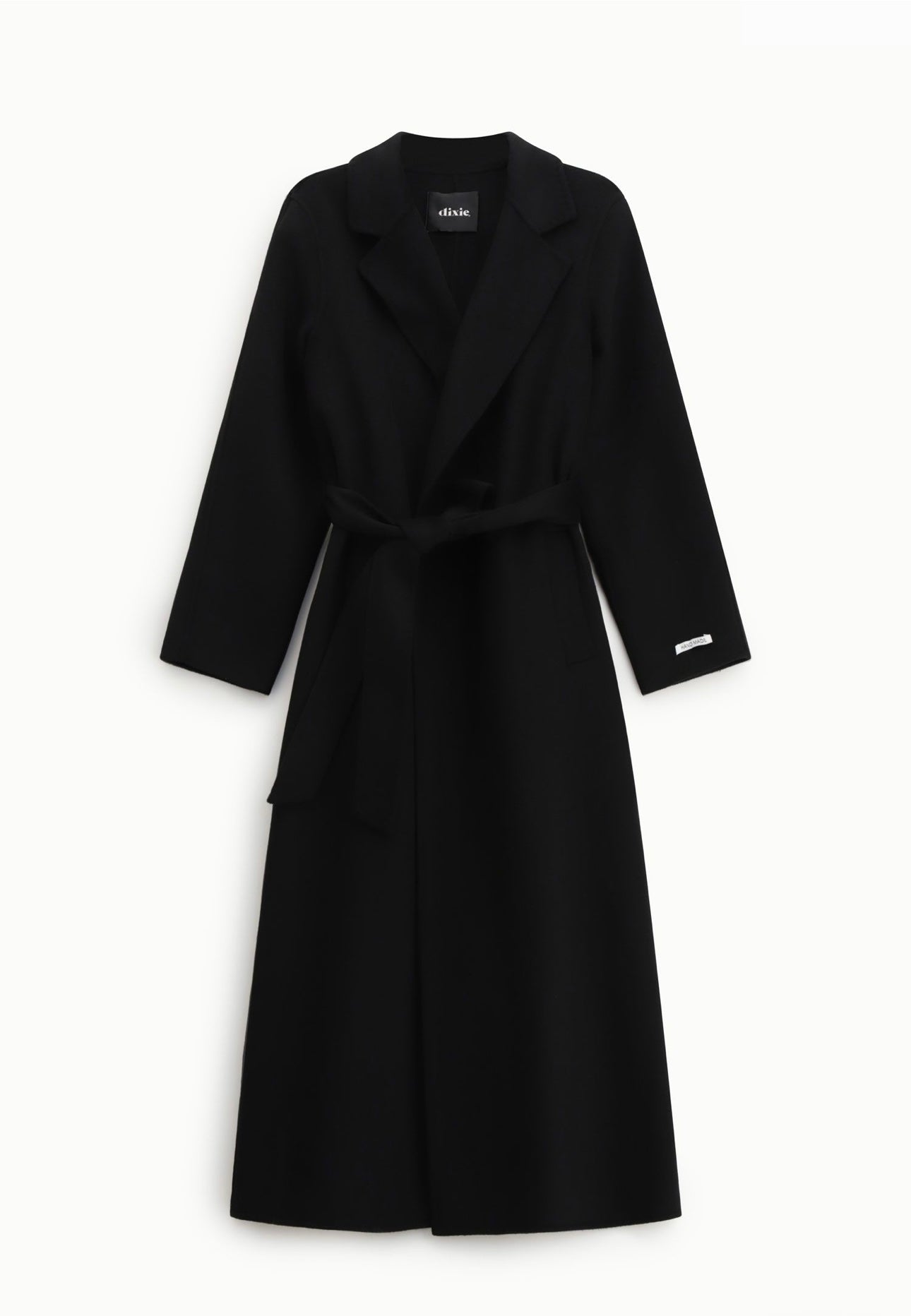 Long coat with notched lapel