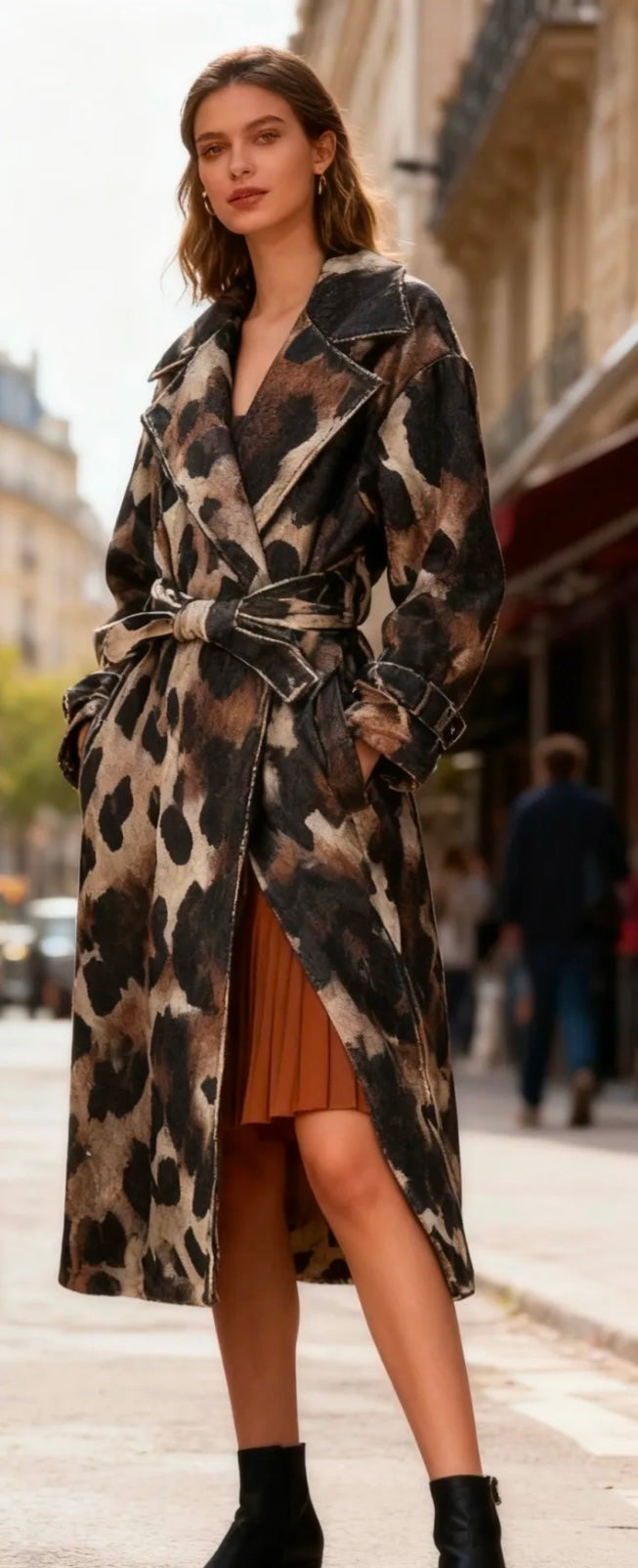 Leopard Coat with belt