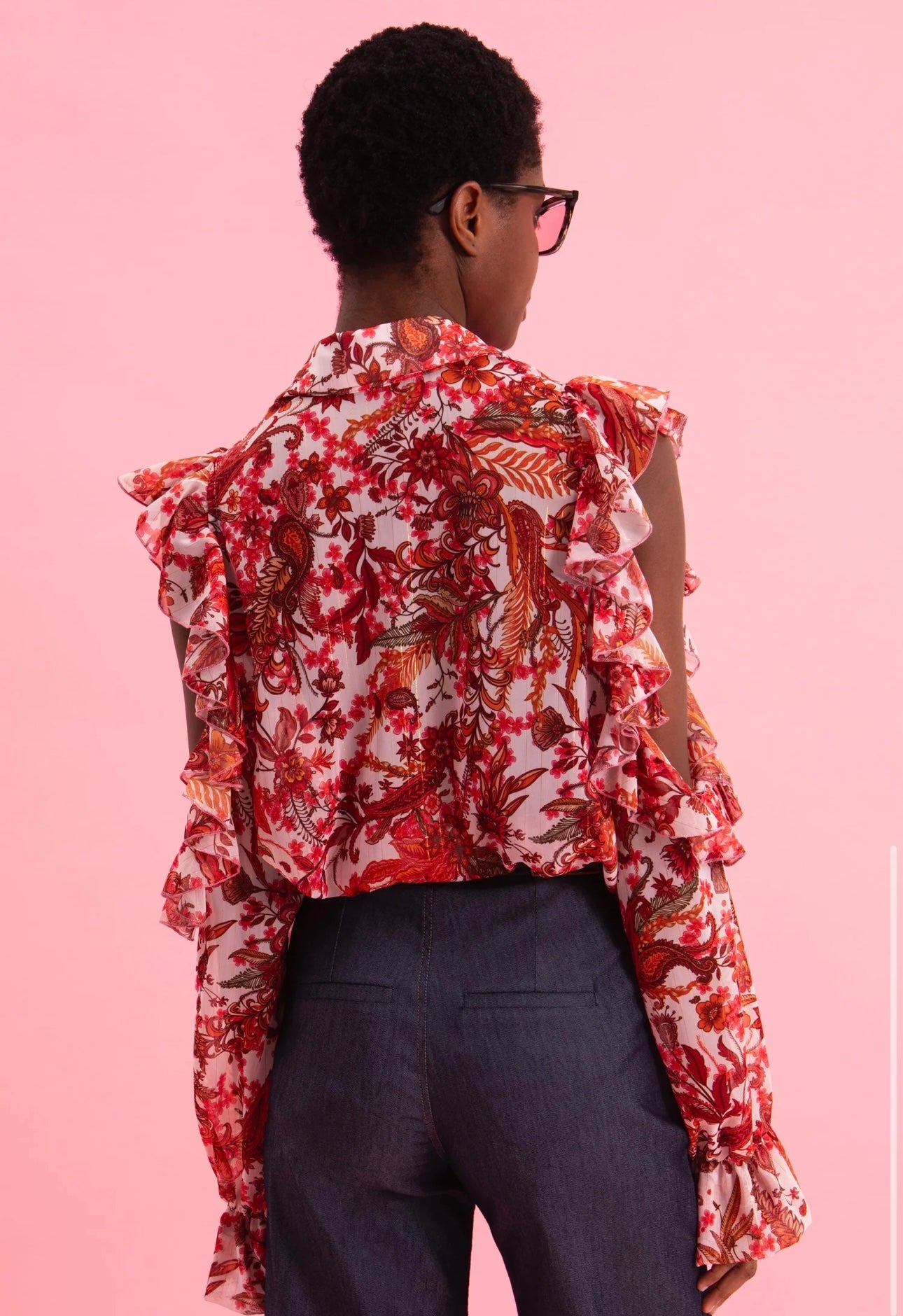 RUSTIC ROMANCE SHIRT WITH GOLD DETAILS