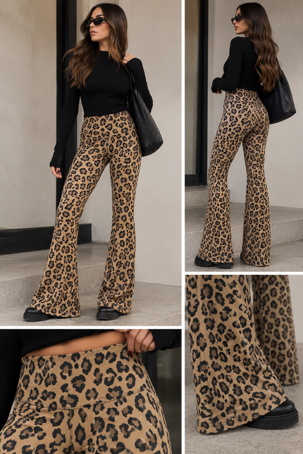 Leopard Flare Leggings – Ψηλόμεσο Κολάν Καμπάνα