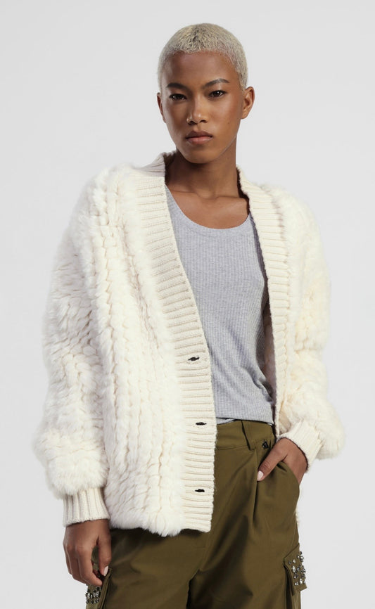 Dixie fur cardigan oversized
