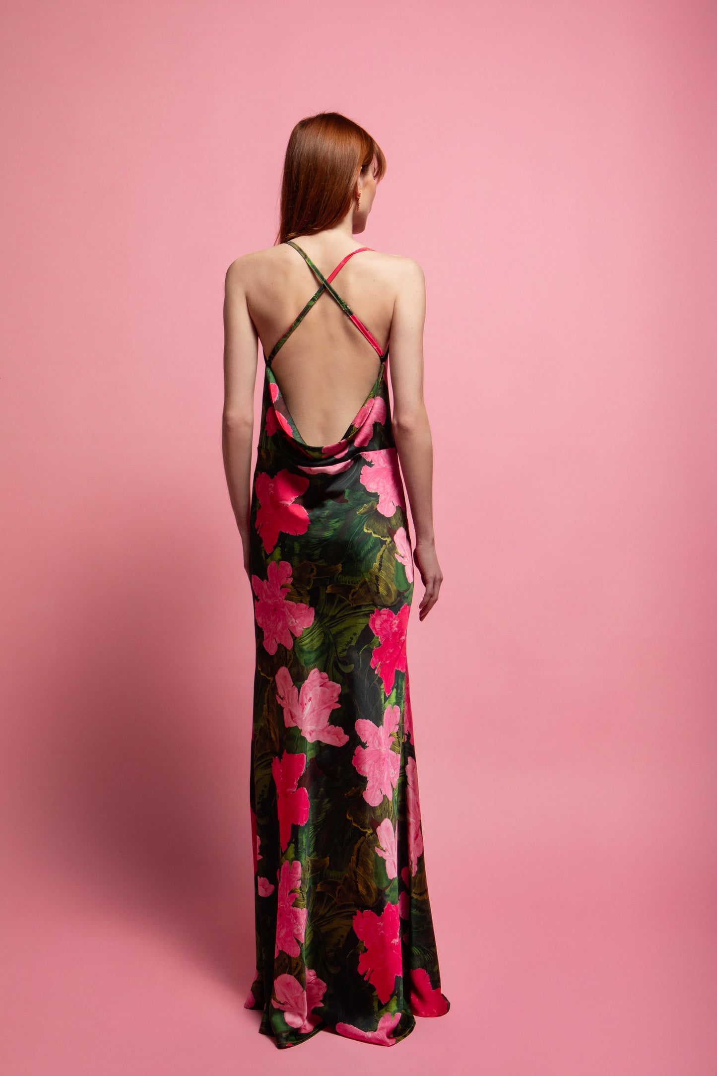 Eloise maxi satin slip dress