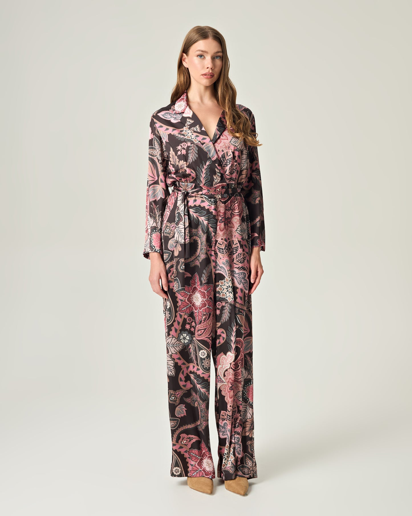 Wild romance satin jumpsuit