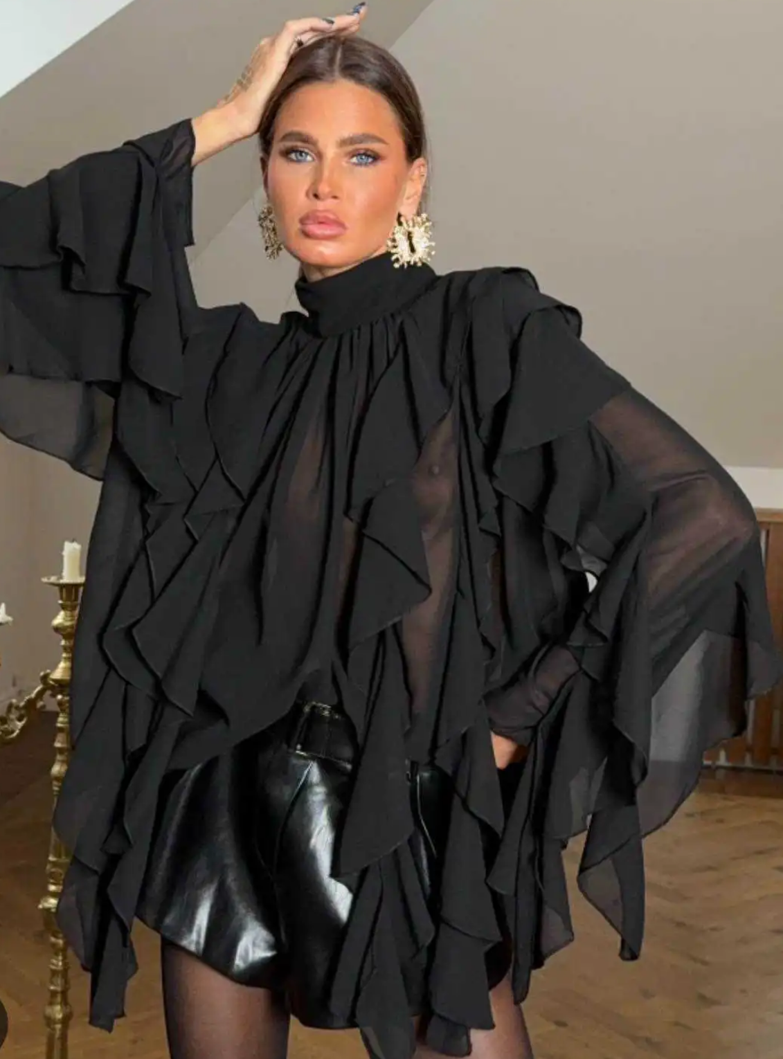 One Size Shirt with Volants