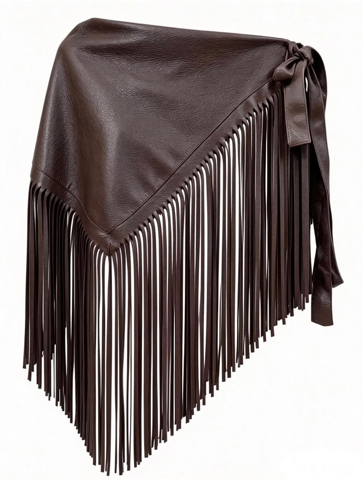 Fringed Waist Scarf – brown