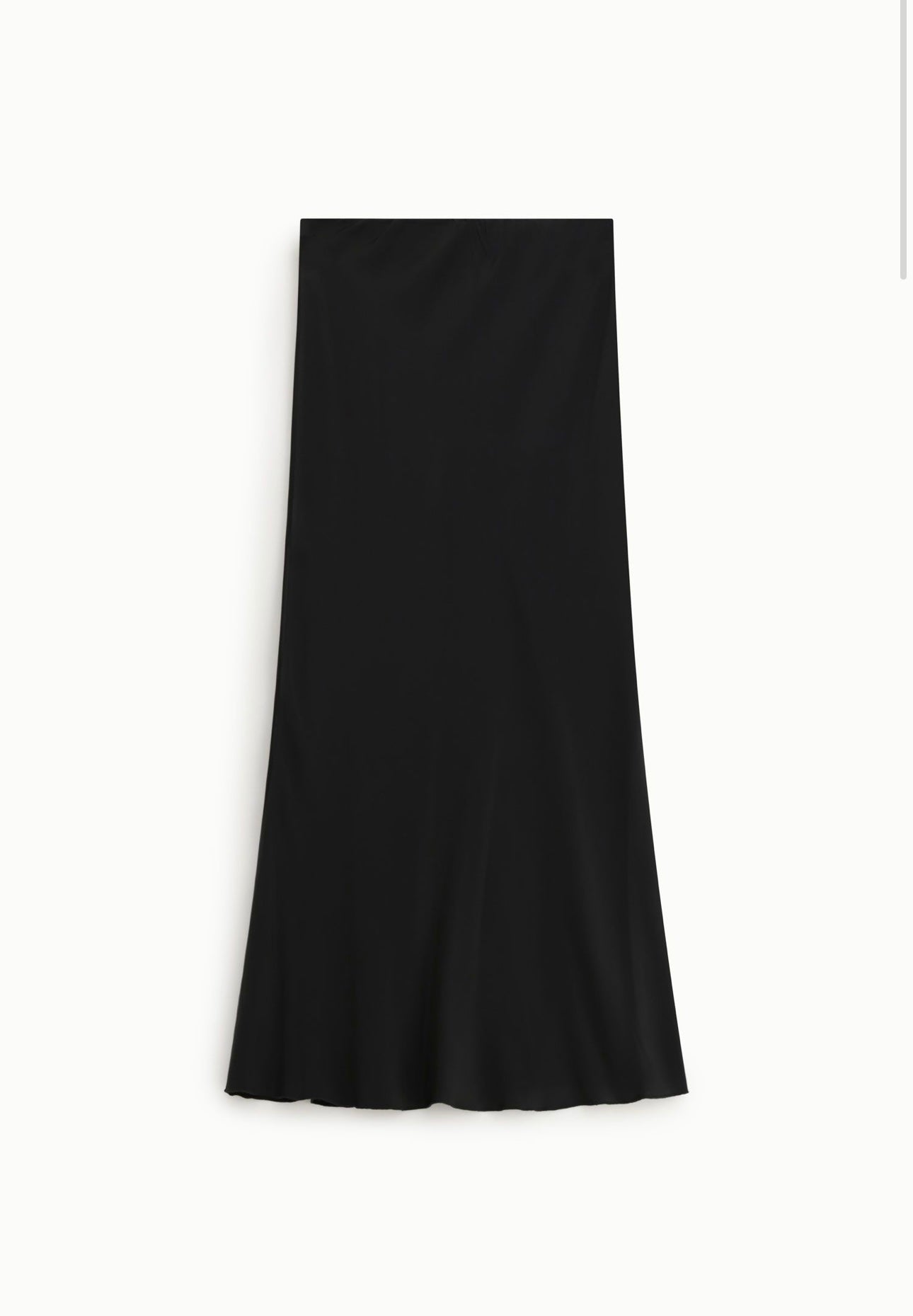 Long skirt fluid straight cut medium waist