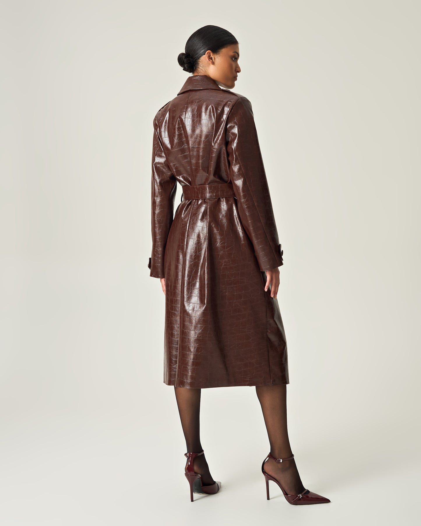 Cocoa croco power Trenchcoat