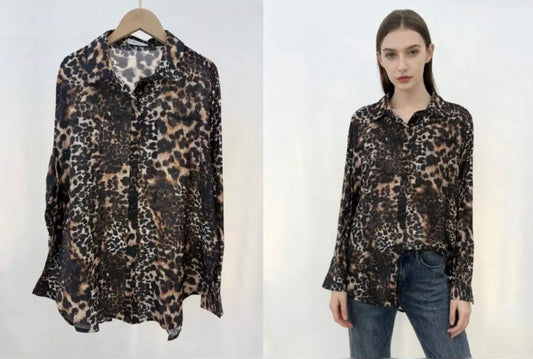Oversized shirt with crystals