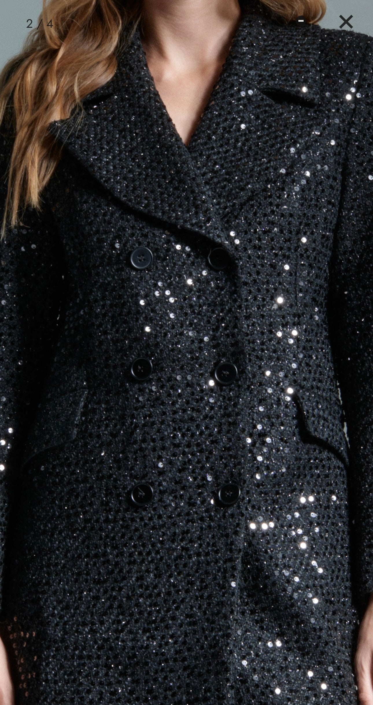 Tweed Coat with sequins