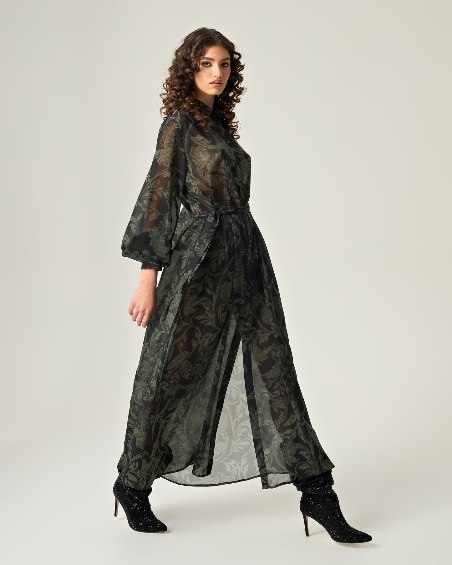 Emerald shadows shirtdress