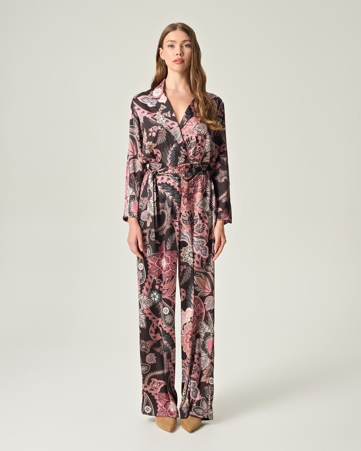 Wild romance satin jumpsuit