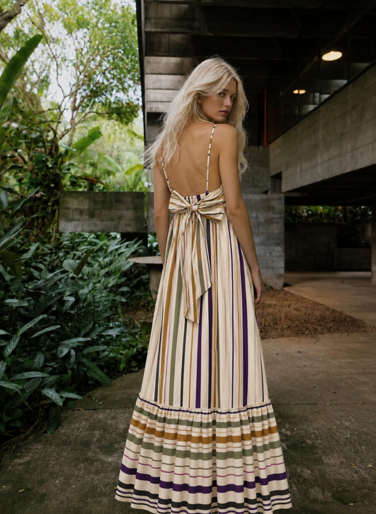 Lumina Maxi dress stripes