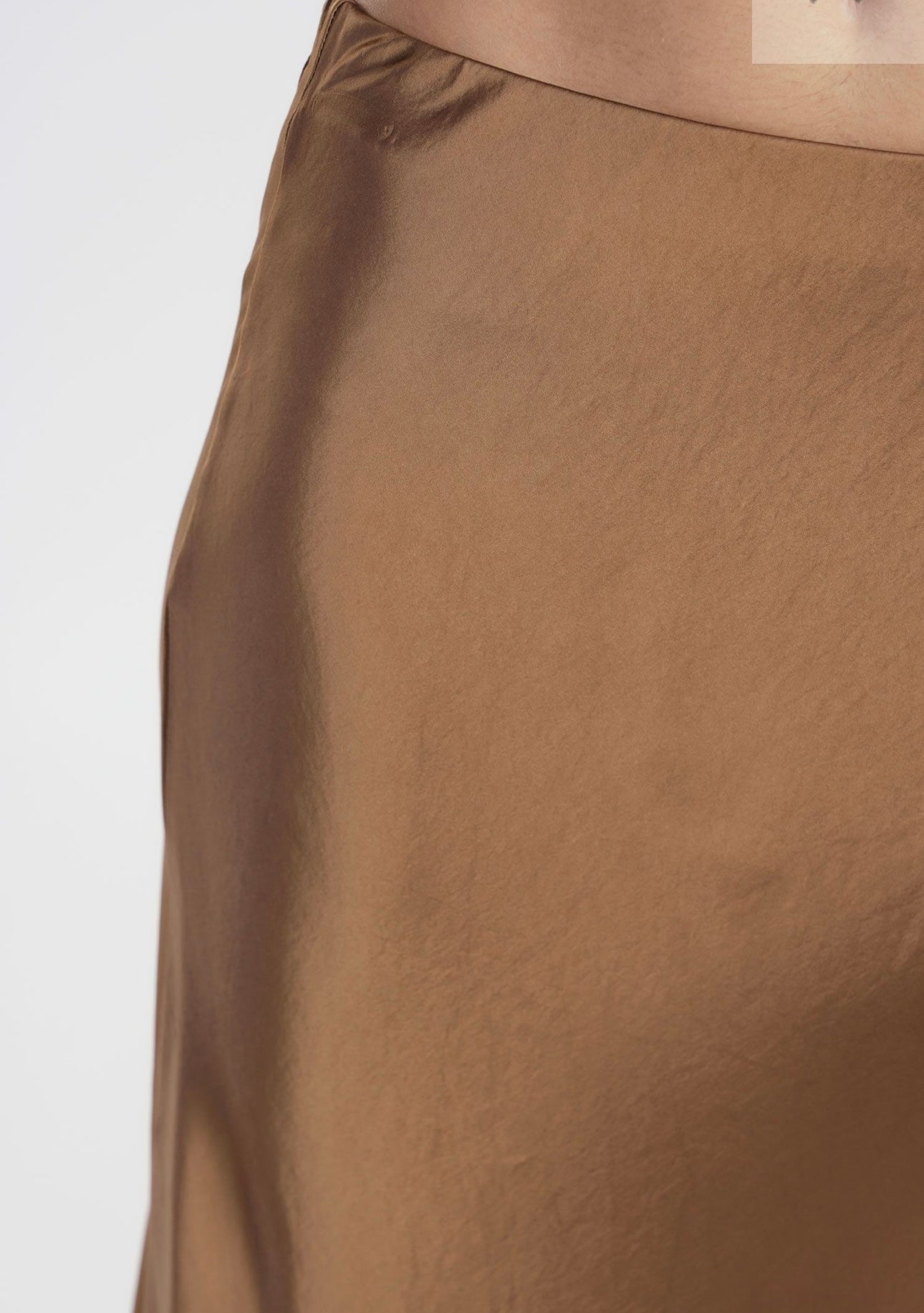 Long skirt fluid straight cut medium waist