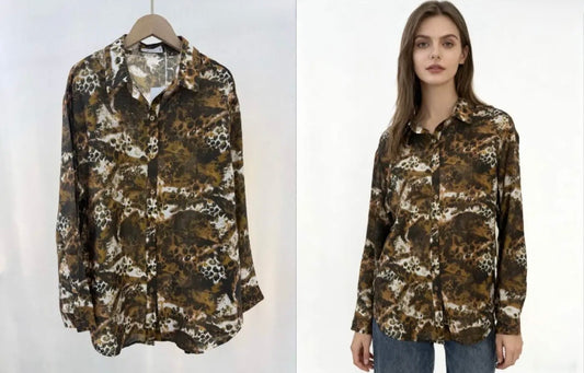 Oversized shirt with crystals