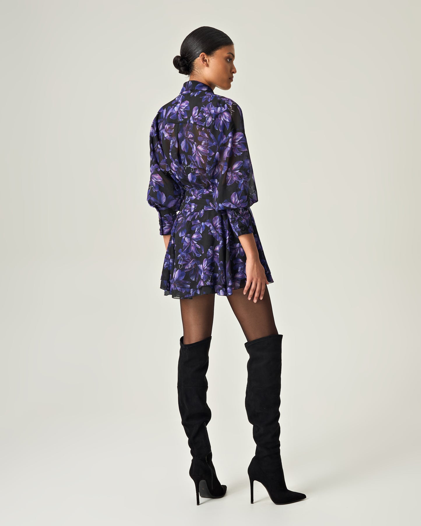 Midnight bloom oversized shirt