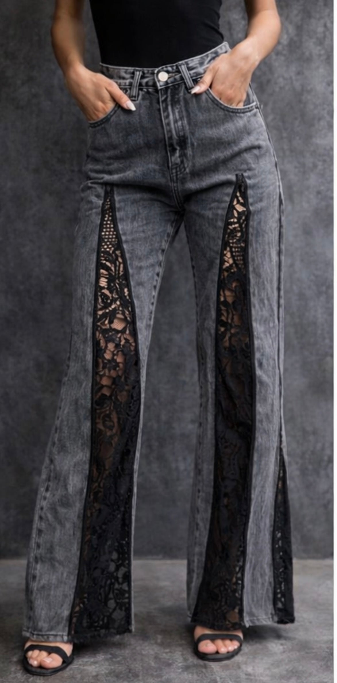 Jeans with lace details