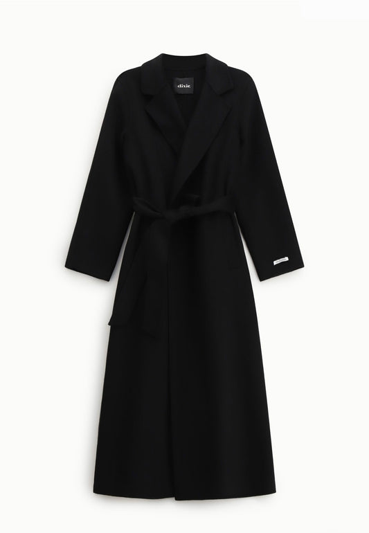 Long coat with notched lapel