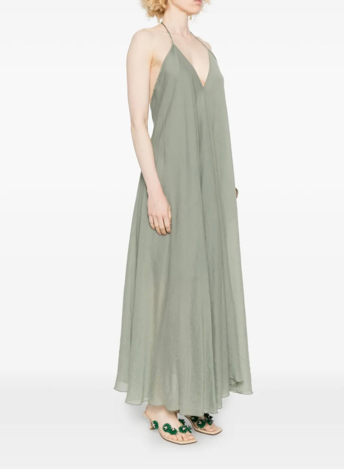 Dixie halterneck V-neck maxi dress