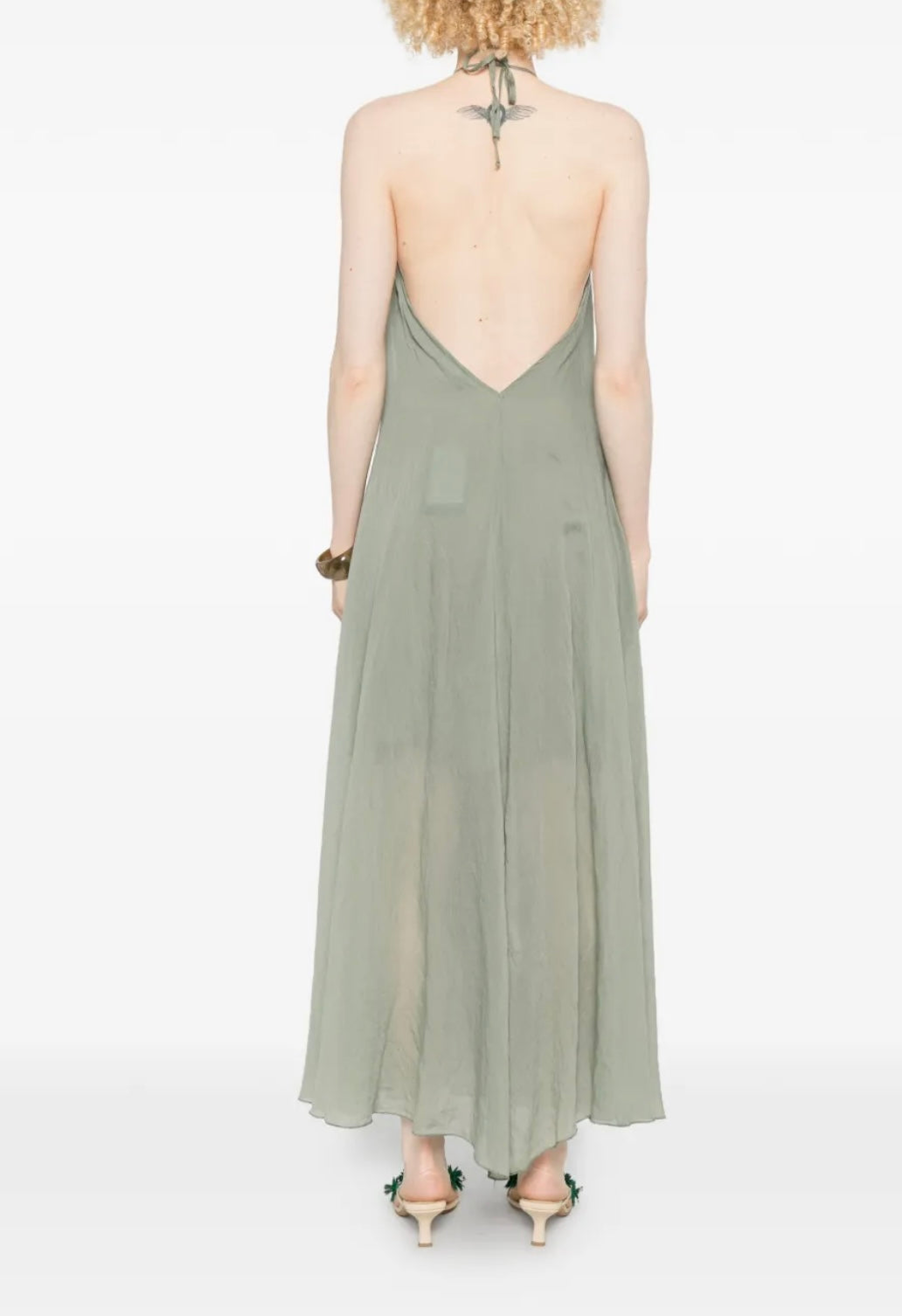 Dixie halterneck V-neck maxi dress