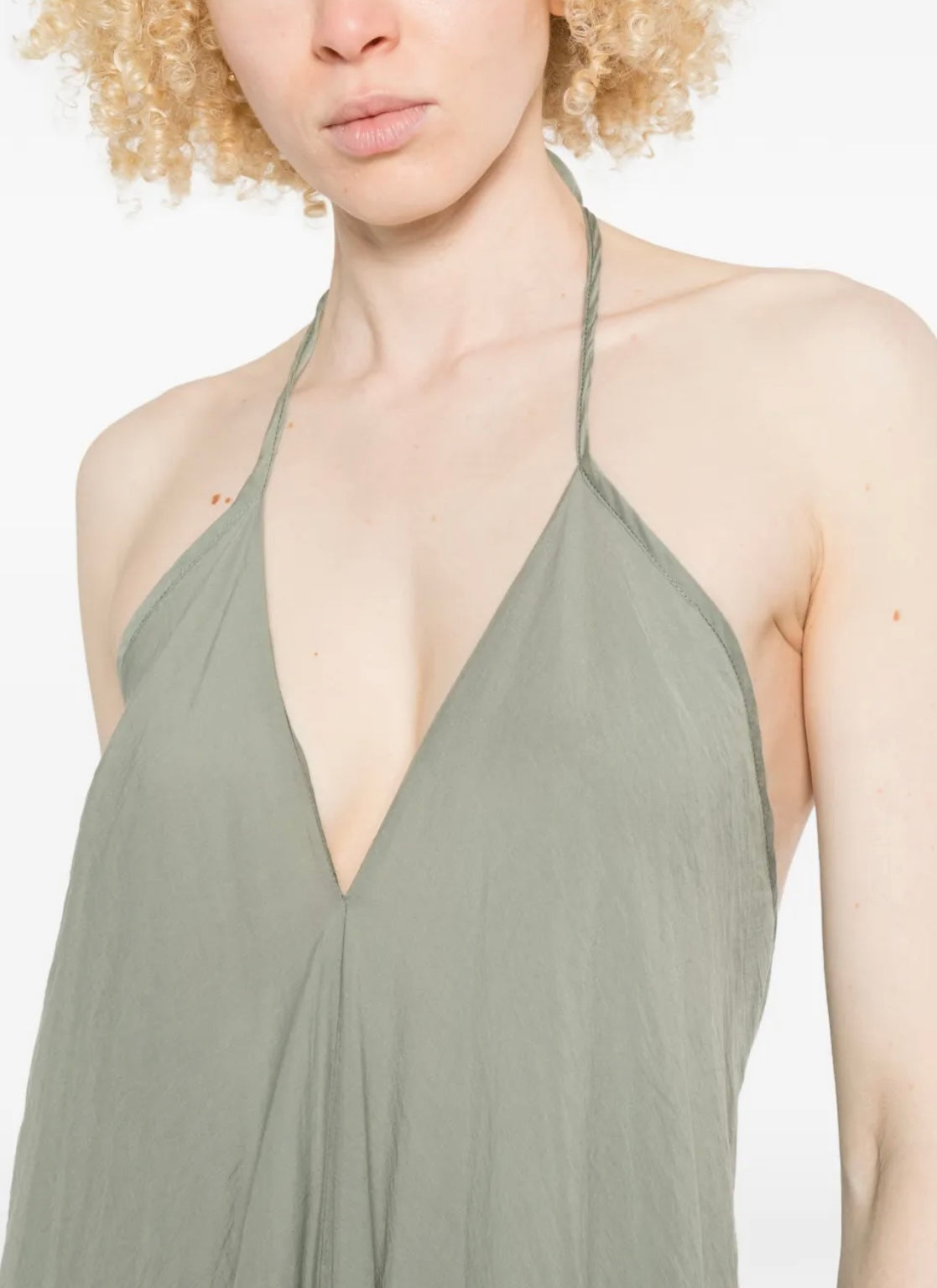 Dixie halterneck V-neck maxi dress