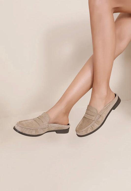Mule khaki/creme