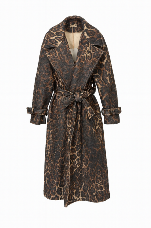 Leopard Coat with belt