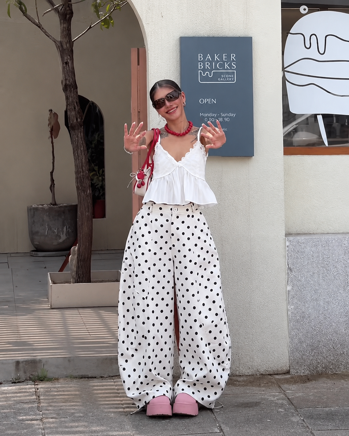Polka dot trousers 3 colors