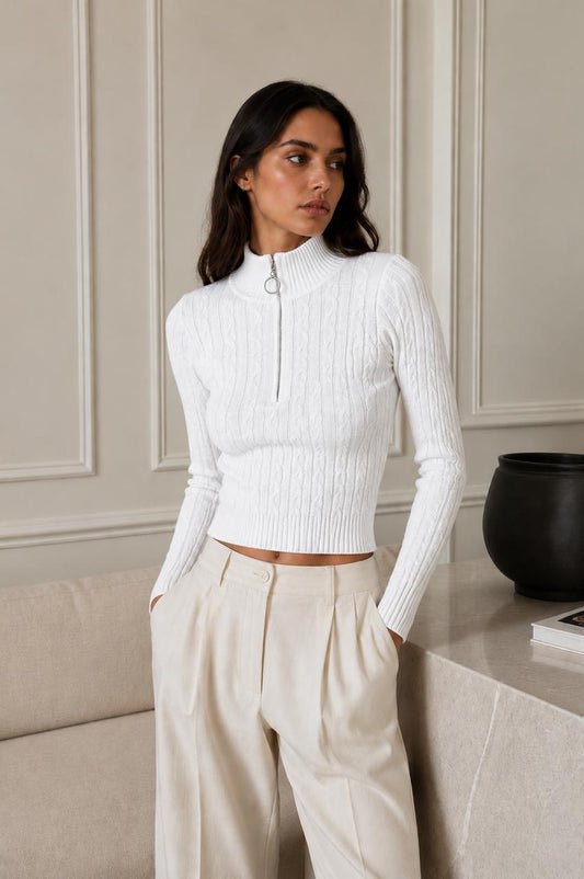 Knitted top white