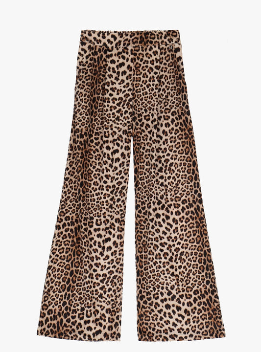 Velvet animal trousers with pockets