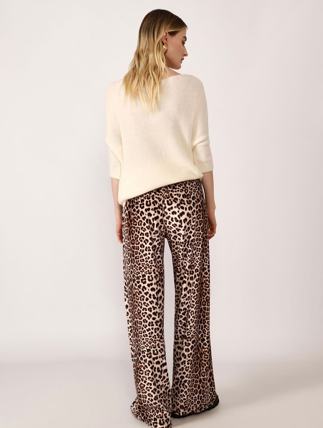 Velvet animal trousers with pockets