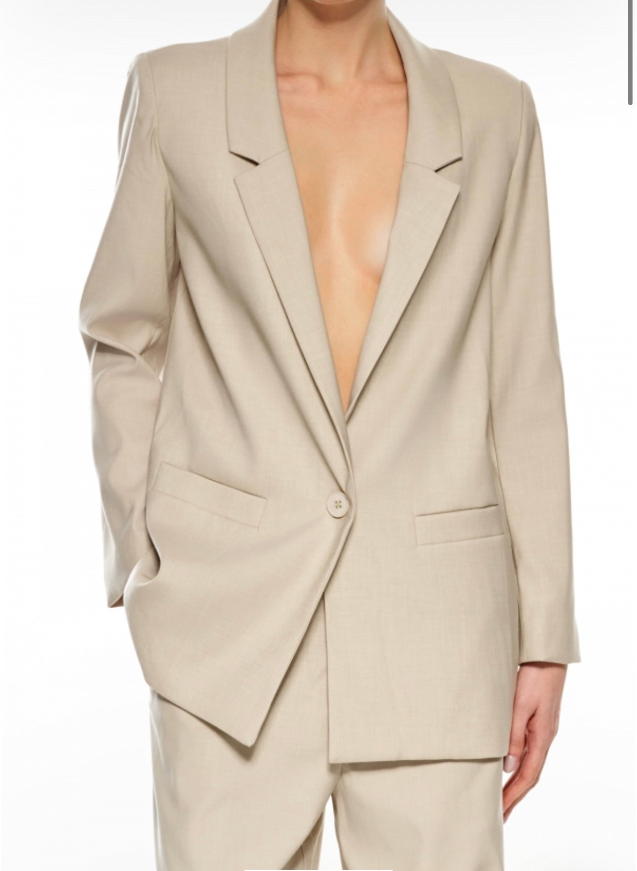 Suit blazer and pants (beige)