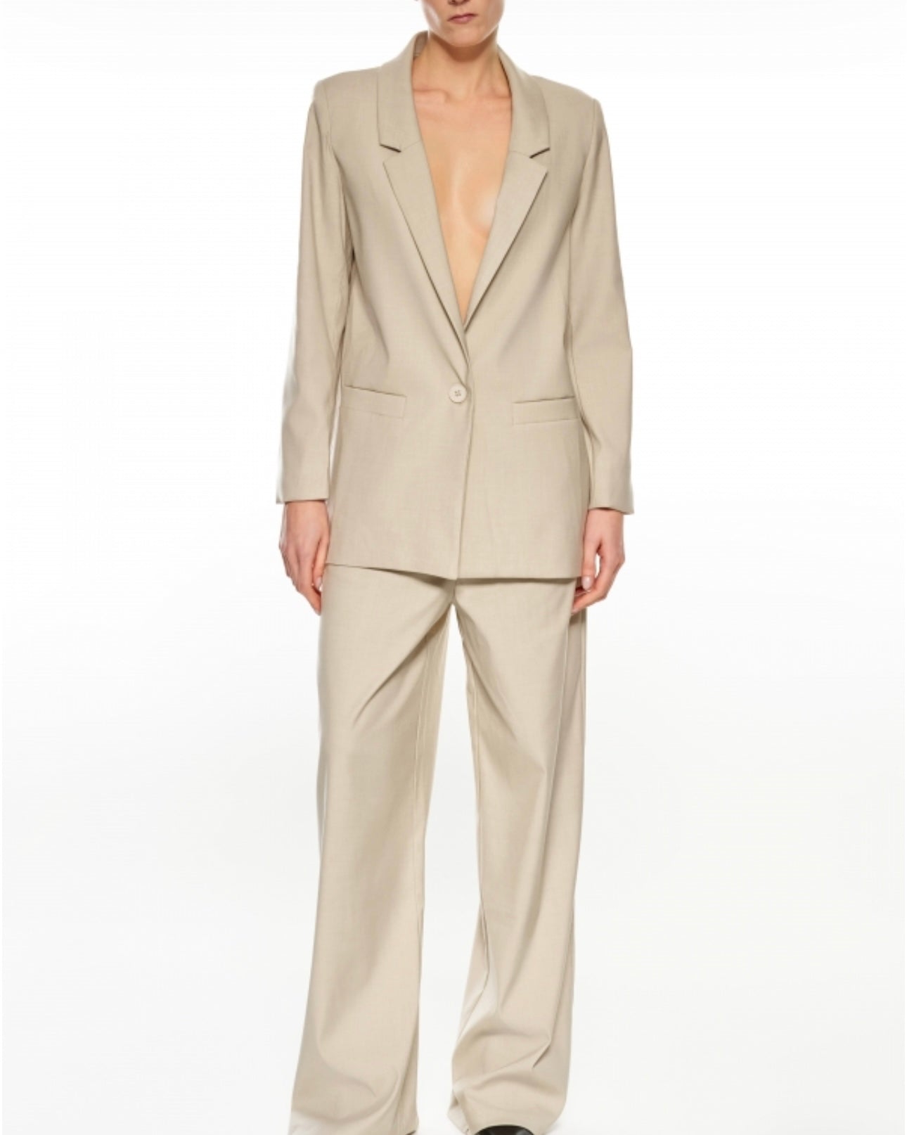 Suit blazer and pants (beige)