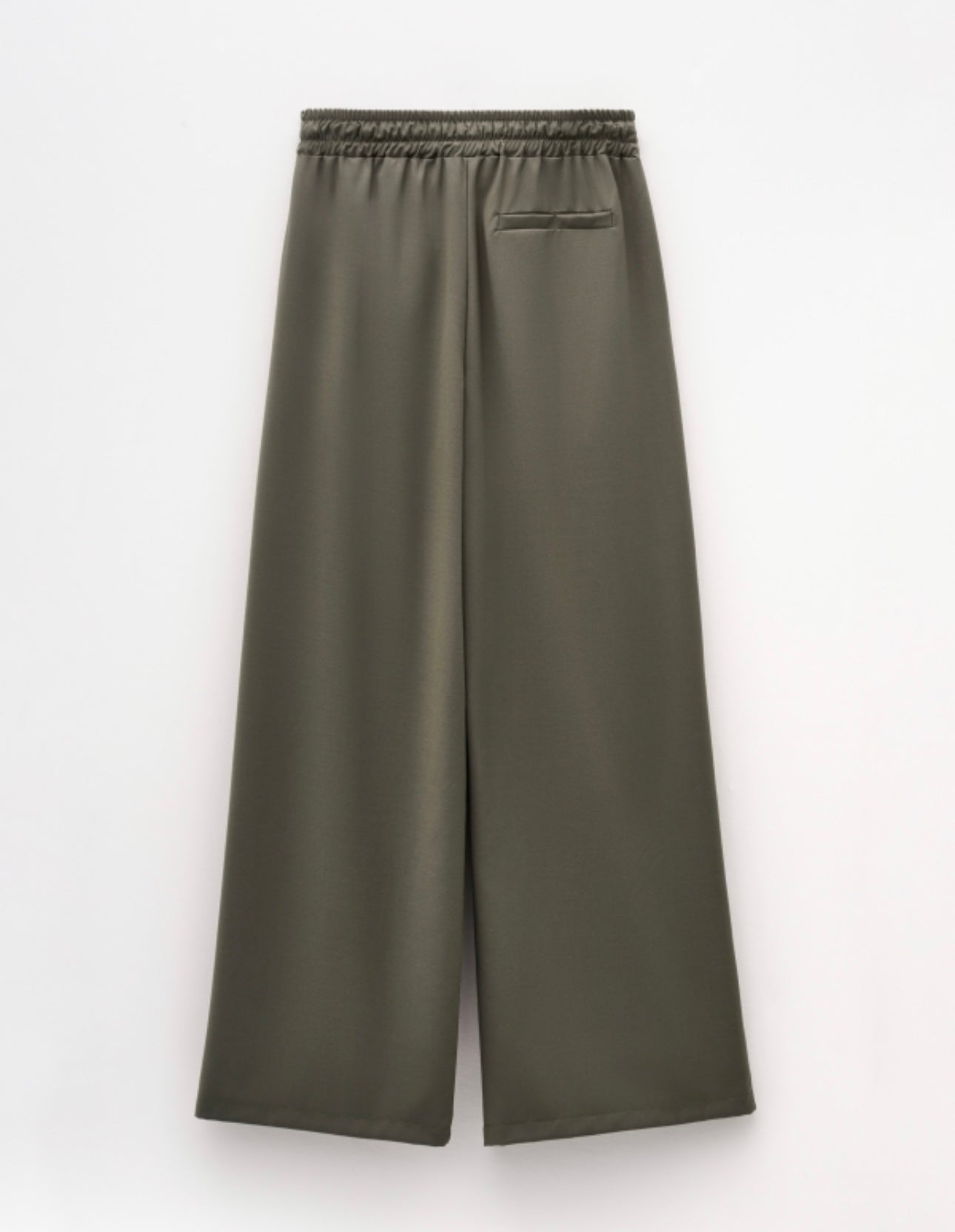 High-waisted trousers with pleat detail (khaki)